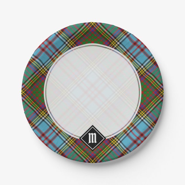 Assiettes En Carton Plaques Papier Clan Anderson Tartan (Devant)