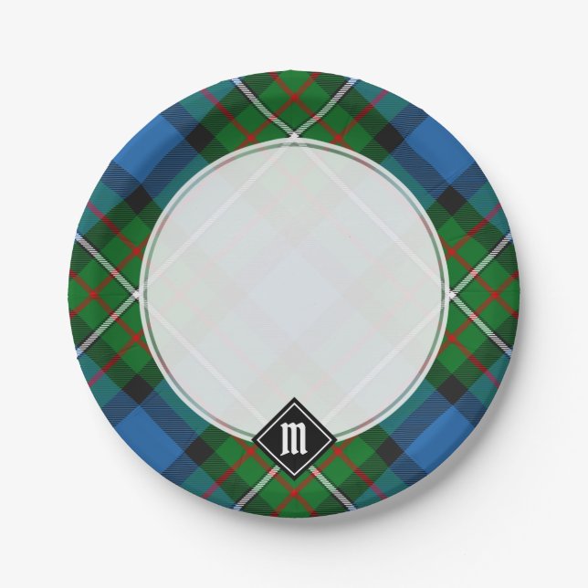 Assiettes En Carton Plaques Papier Clan Ferguson Tartan (Devant)