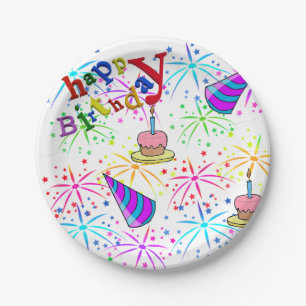 Assiettes En Carton Plaques papier d'anniversaire