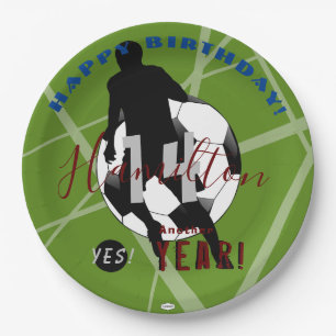 Assiettes En Carton Plaques papier d'anniversaire avec thème de footba