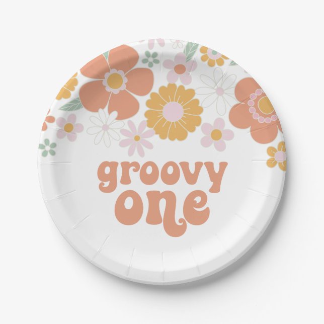 Assiettes En Carton Plaques papier d'anniversaire florales super (Devant)