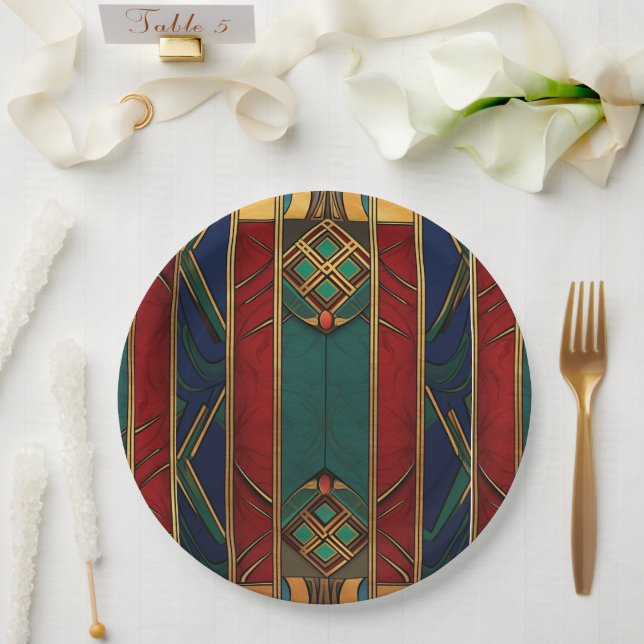 Assiettes En Carton Plaques papier de célébration afrocentrique (Mariage)