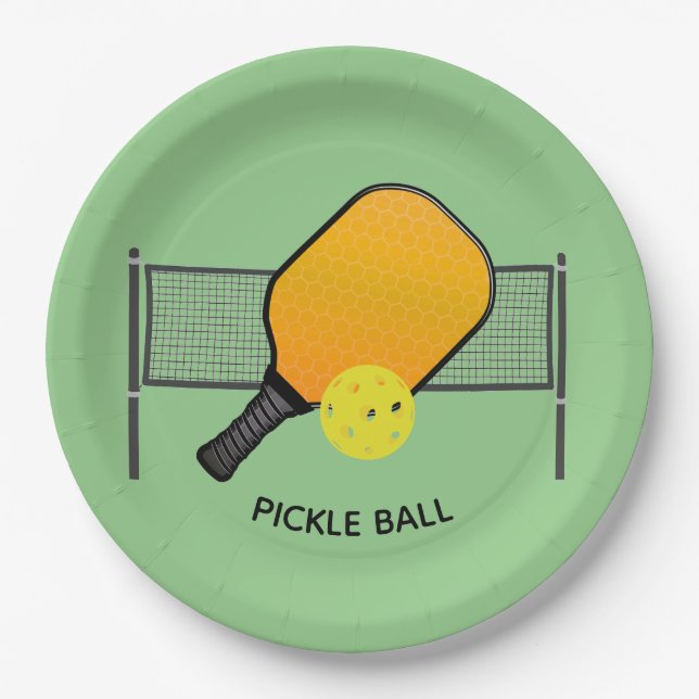 Assiettes En Carton Plaques papier design Pickleball Pickleball (Devant)