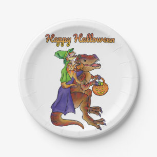 Assiettes En Carton Plaques papier Dinosaur fête d'Halloween