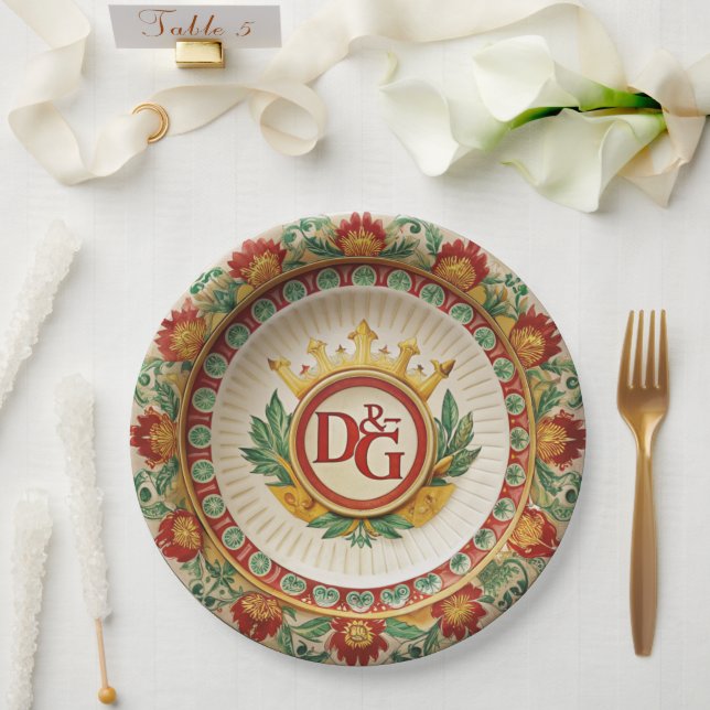 Assiettes En Carton Plaques papier Dolce & Gabbana Carretto Siciliano (Mariage)
