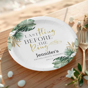 Assiettes En Carton Plaques papier du week-end de bachelorette   Annea