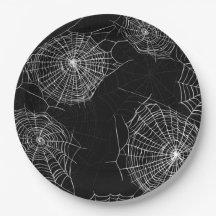 Plaques papier éffrayantes Black & White Spiderweb