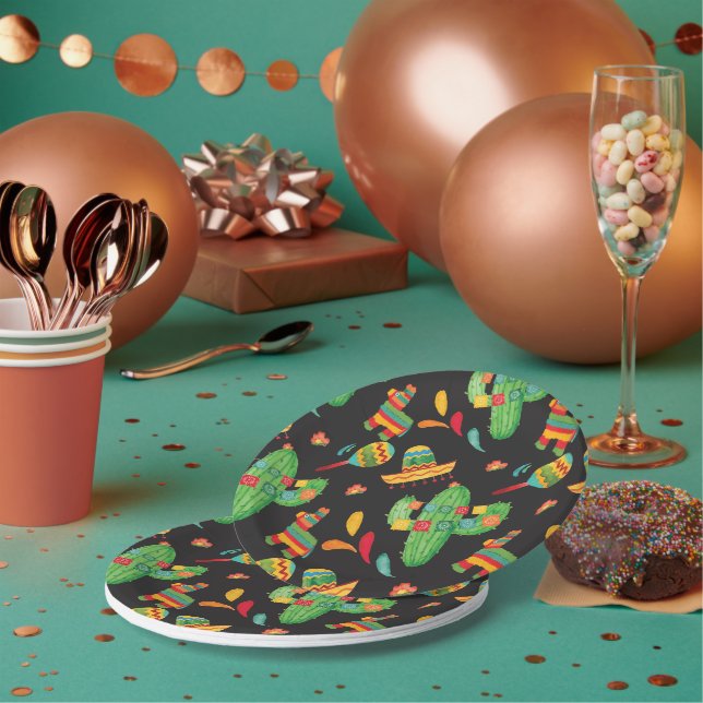 Assiettes En Carton Plaques papier Fiesta couleur Aquarelle (Multi)