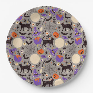 Assiettes En Carton Plaques papier Halloween amusantes