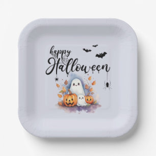 Assiettes En Carton Plaques papier Halloween éffrayant Citrouille Ghos