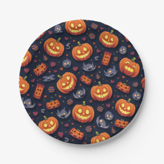 Assiettes En Carton Plaques papier Halloween joyeuses
