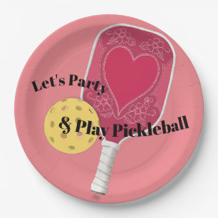 Assiettes En Carton Plaques Papier Pickleball Party