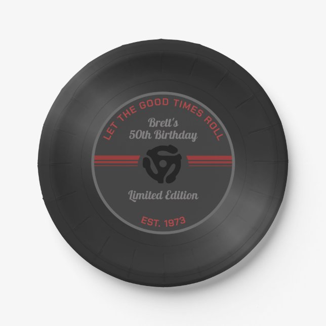 Assiettes En Carton Plaques papier pour fête d'anniversaire - 4 (Devant)