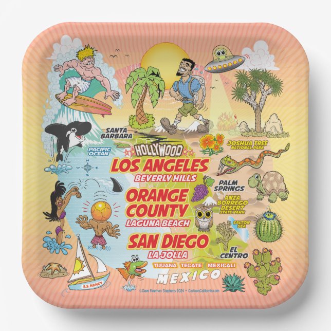 Assiettes En Carton Plaques papier SoCal Ultimate (Recto)