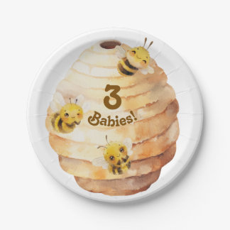 Assiettes En Carton Plaques papier trois abeilles