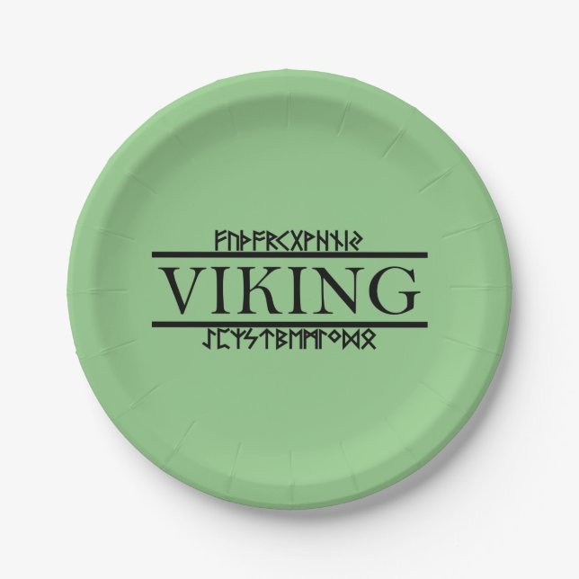 Assiettes En Carton Plaques Papier Viking Runes (8 Pk) (Devant)