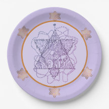 Plaques Papier violet Magan David Star