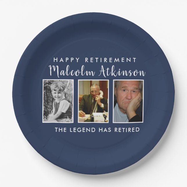 Assiettes En Carton Plaques photo de la partie retraite (Devant)