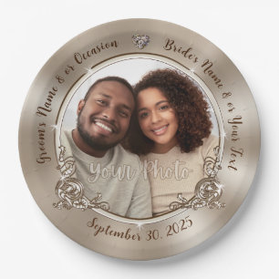 Assiettes En Carton Plaques PHOTO personnalisées. Mariage, Wedding sho