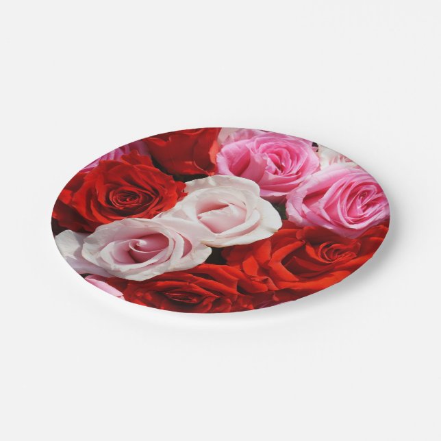 Assiettes En Carton Plaques roses (Angle)