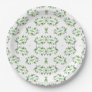 Assiettes En Carton Plaques Sukkot Party - Carré ou ronde pour les inv