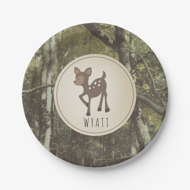 Assiettes En Carton Plat Camo 2 de cerfs communs de Wyatt (Devant)