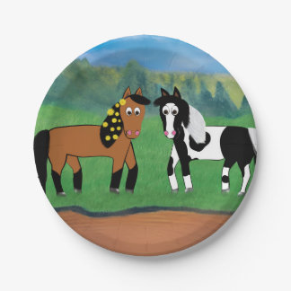 Assiettes En Carton Plat d'anniversaire de cheval