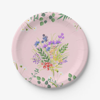 Assiettes En Carton Plat de fleurs