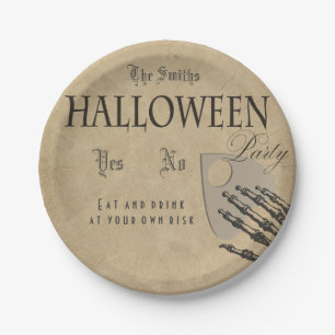Assiettes En Carton Plat de Halloween de spiritueux