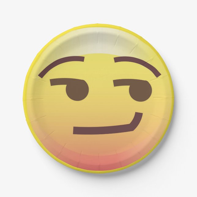 Assiettes En Carton Plat de papier suffisant de partie d'Emoji de (Devant)