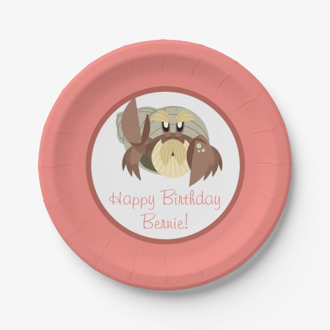 Assiettes En Carton Plat de partie de roche de macareux - Bernie (Devant)