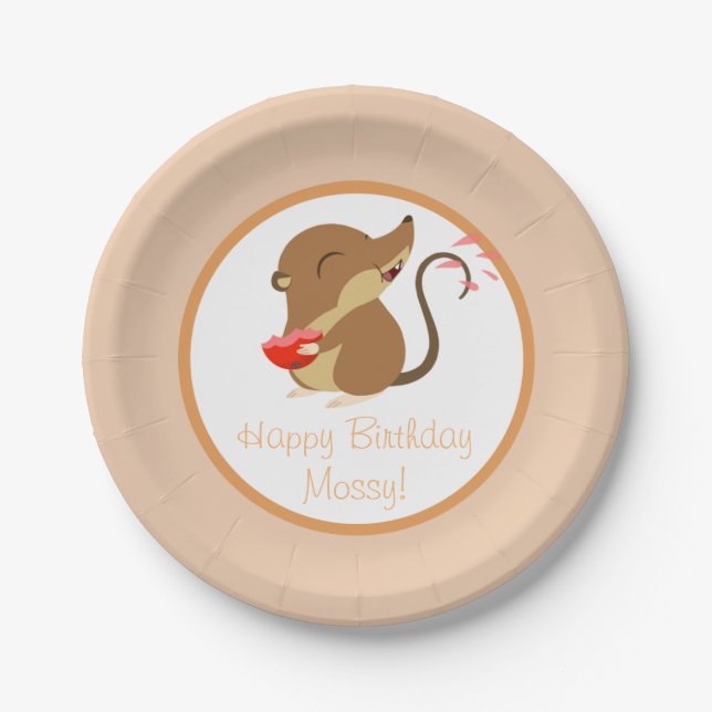 Assiettes En Carton Plat de partie de roche de macareux - moussu (Devant)