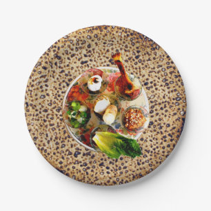 Assiettes En Carton Plat de Seder - Matzah de Shmurah