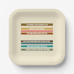 Assiettes En Carton Plate de dessert carré Miami Collection Sherbet