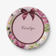 Plate de la Fête des Mères 7" Floral et Dot