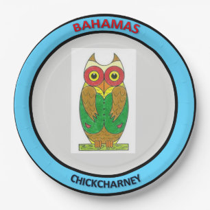 Assiettes En Carton Plate de mélamine Chickcharnie Bahamas