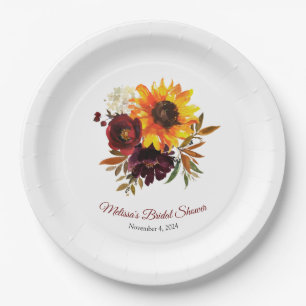 Assiettes En Carton Plate de papier automne dans l'amour