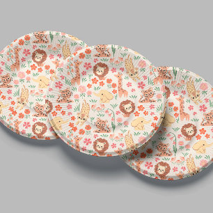Assiettes En Carton Plate de papier tropicale animal sauvage de la Jun