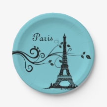 Plate de Paris bleu