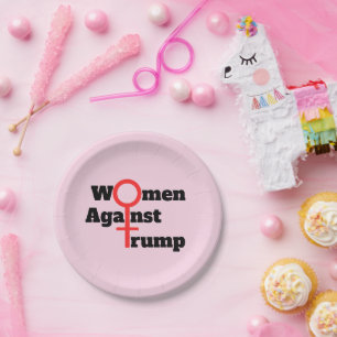 Assiettes En Carton Plate-forme de papier Femmes contre Trump