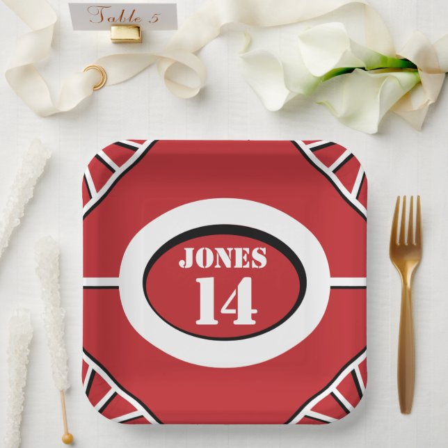 Assiettes En Carton Plate-forme en papier inspirée du baseball (Mariage)