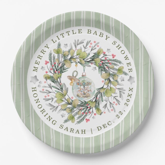 Assiettes En Carton Plates-Baby showers (Devant)