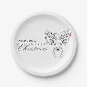 Assiettes En Carton Plates de papier de Noël pour cerfs