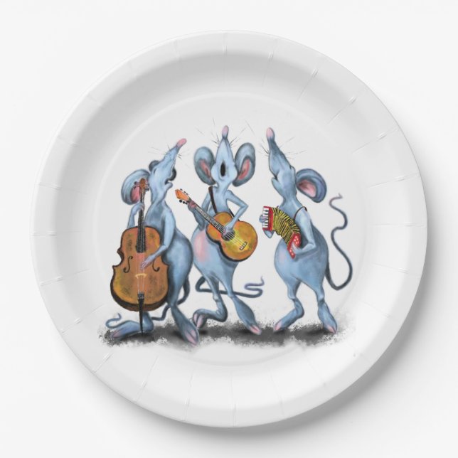 Assiettes En Carton Plates-formes papier de souris amusantes (Devant)