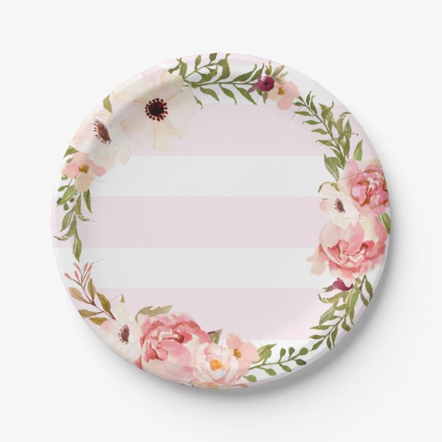 Assiettes En Carton Plats de partie de pivoine (Devant)