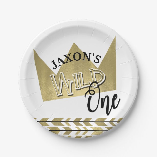 Assiettes En Carton Plats sauvages d'un anniversaire de plaques à (Devant)