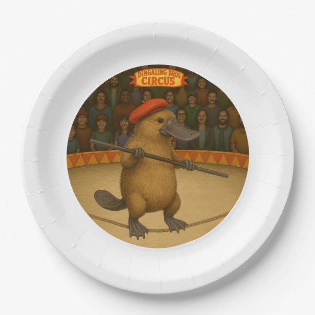 Assiettes En Carton Platypus on a tightrope (Devant)