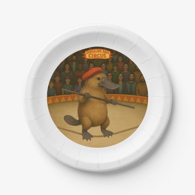 Assiettes En Carton Platypus on a tightrope (Devant)