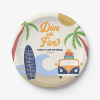 Plongez dans cinq Surfs Board Bleu 5e anniversaire