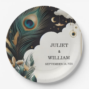 Assiettes En Carton Plume Russe Asiatique Ciel Cloud Mariage